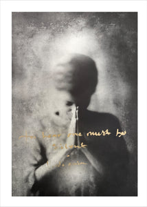 Unikt print "To hear one must be silent" - 50x70