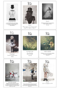 SET OF TAGS - Clowns and Hatters - TOVE FRANK