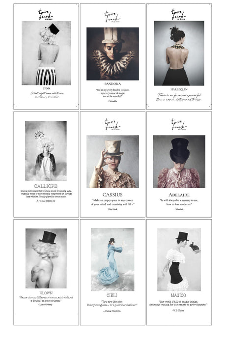 SET OF TAGS - Clowns and Hatters - TOVE FRANK